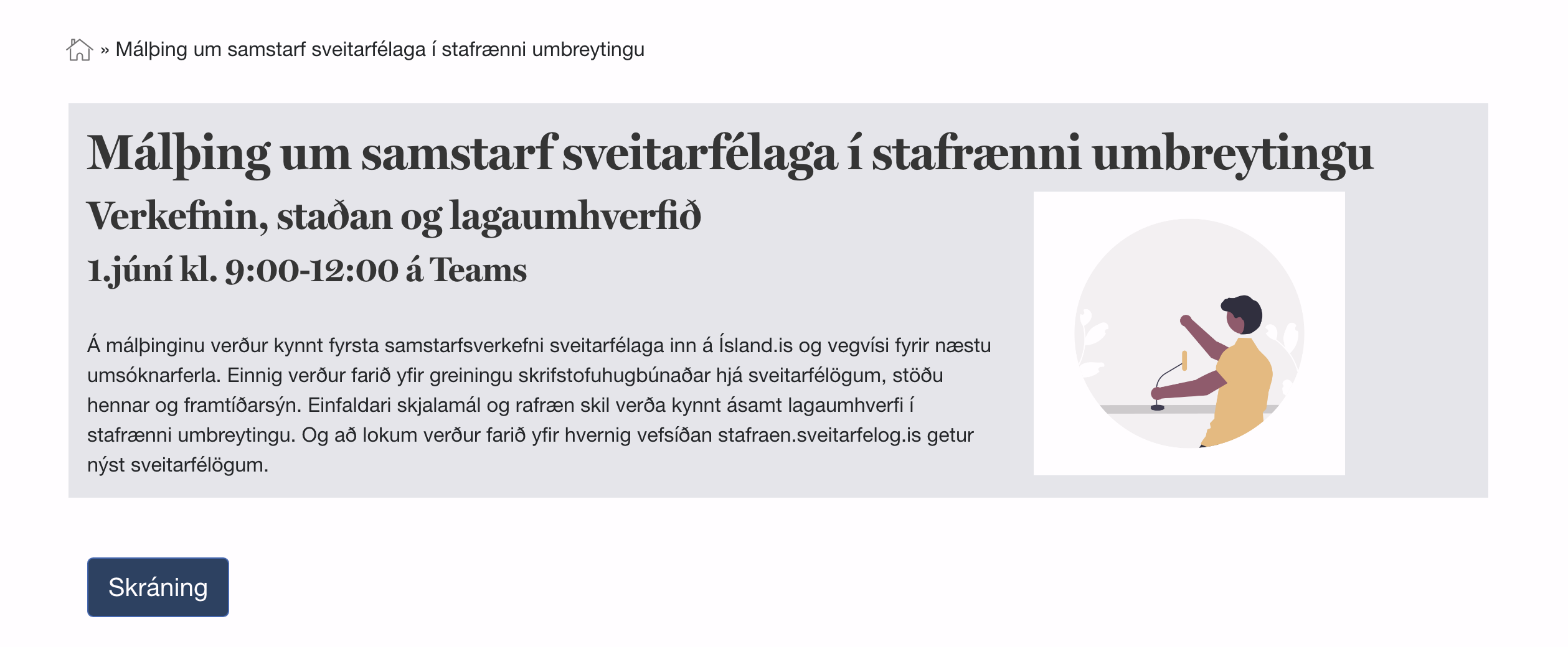 Málþing um stafræn sveitarfélög