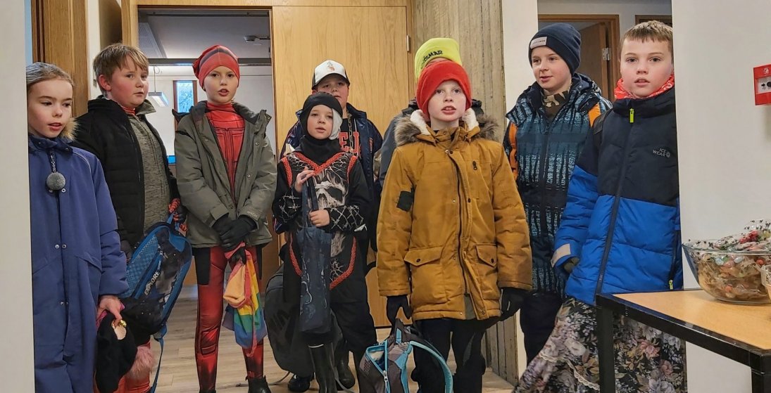 Krakkarnir úr Kirkjubæjarskóla á Síðu  (Ljósm. Lilja M)