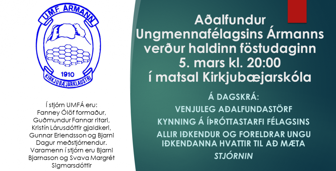 Aðalfundur 5. mars 2021
