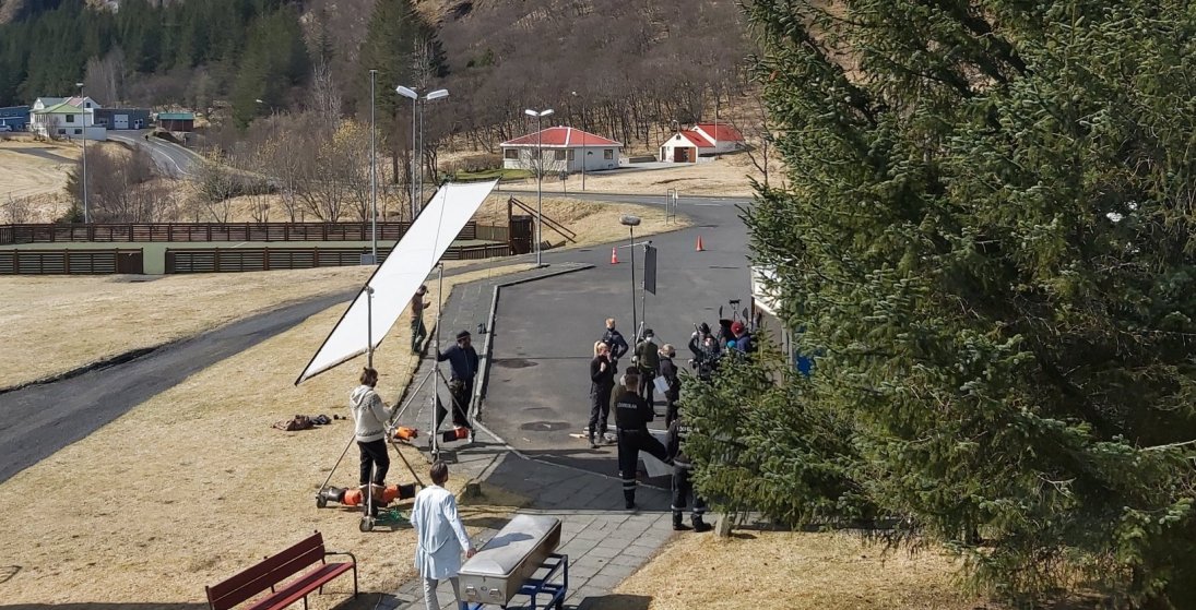 Mikið að gerast fyrir utan gluggann (Ljósm. LM)