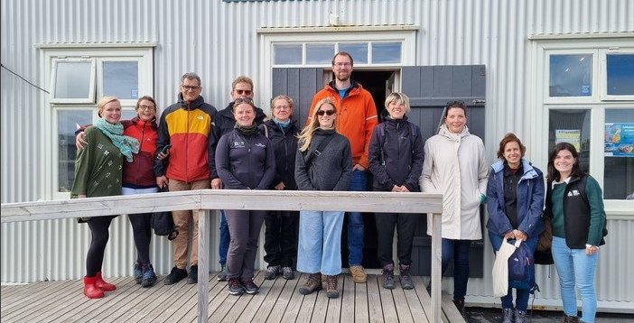 Myndin er tekin þegar jarðvangurinn fékk gesti sem vinna með þeim í Ruritage og Building Bridges ver…