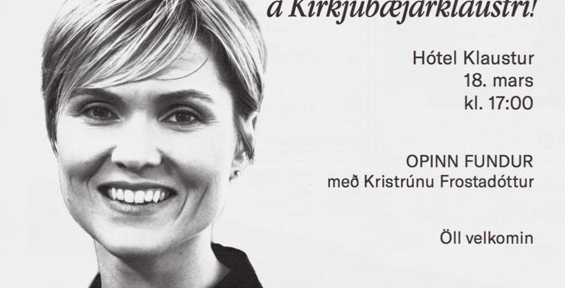 Kristrún Frostadóttir, þingmaður Samfylkingarinnar, kemur á Klaustur