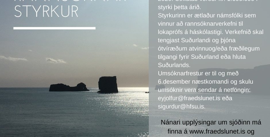 Styrkur til háskólanema fyrir lokaprófsverkefni