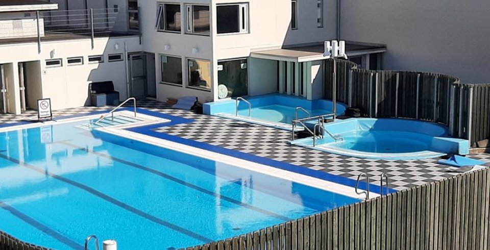 Sundlaugin á Kirkjubæjarklaustri (Ljósm SH)