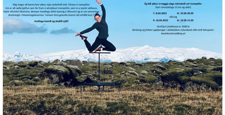Fitness á trampólíni á Kirkjubæjarklaustri