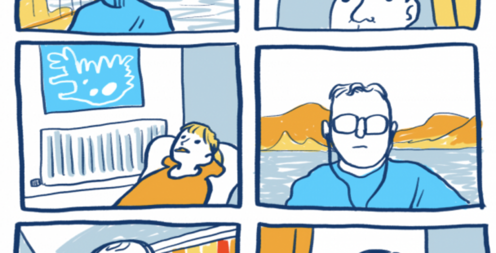 Teikning Rán og Elín