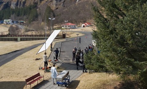 Mikið að gerast fyrir utan gluggann (Ljósm. LM)