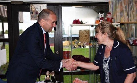 Forseti Íslands, Guðni Th. Jóhannesson, kom í heimsókn á Klausturhóla í vikunni. (Ljósm. Hasse)