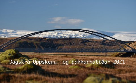 Brúin yfir Eldvatnið og Mýrdalsjökull í baksýn. (Ljósm. Hasse)