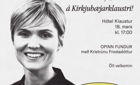 Kristrún Frostadóttir, þingmaður Samfylkingarinnar, kemur á Klaustur
