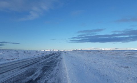 Það er langt í næstu matvöruverslun þessa dagana. (Ljósm. LM)