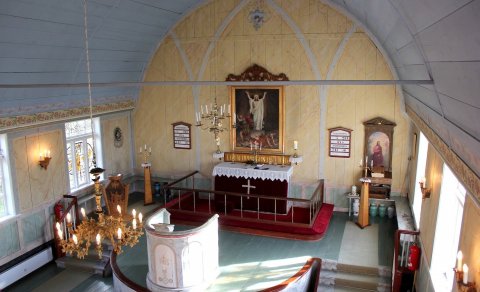 Messað verður í Prestsbakkakirkju þriðjudaginn 9. nóvember 2021 (Ljósm. LM)