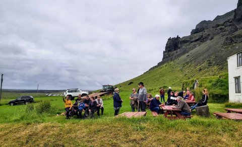 Liðið ár frá síðustu messu á Núpstað (Ljósm. LM)