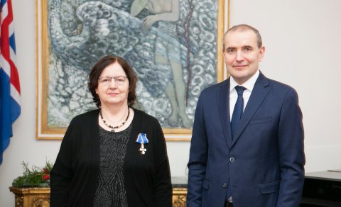 Ólafía Jakobsdóttir og Guðni Th. Jóhannesson.