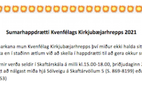 Happdrætti/ Lottery