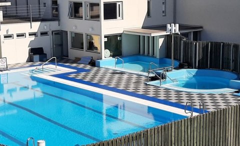 Sundlaugin á Kirkjubæjarklaustri (Ljósm SH)