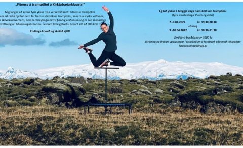 Fitness á trampólíni á Kirkjubæjarklaustri