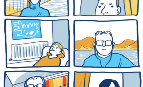 Teikning Rán og Elín